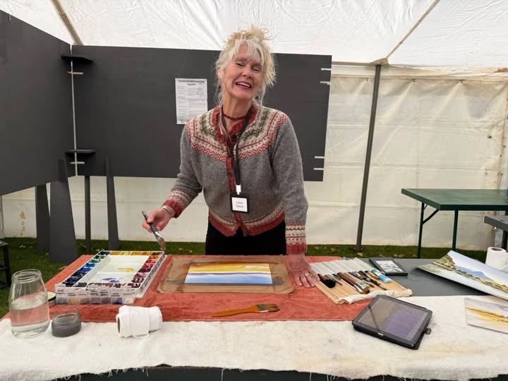 Louise teaching art